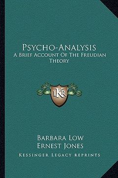 portada psycho-analysis: a brief account of the freudian theory (en Inglés)