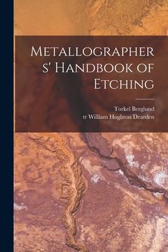 portada Metallographers' Handbook of Etching