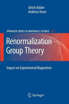 portada renormalization group theory: impact on experimental magnetism (en Inglés)