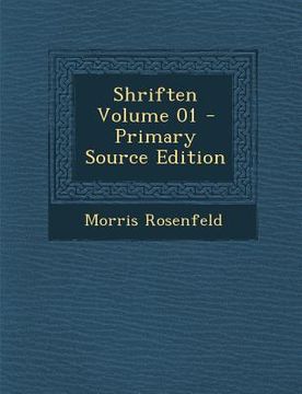 portada Shriften Volume 01 (en Yiddish)