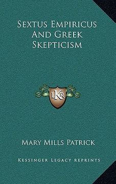 portada sextus empiricus and greek skepticism