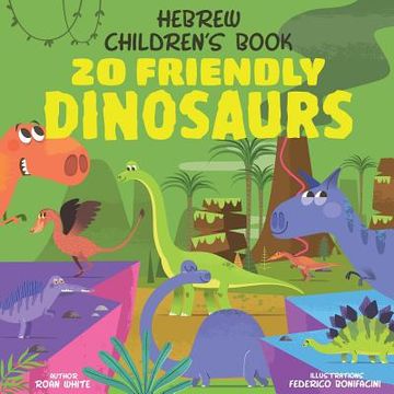 portada Hebrew Children's Book: 20 Friendly Dinosaurs
