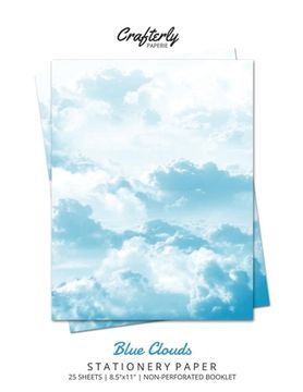 portada Blue Clouds Stationery Paper: Aesthetic Letter Writing Paper for Home, Office, Letterhead Design, 25 Sheets (in English)