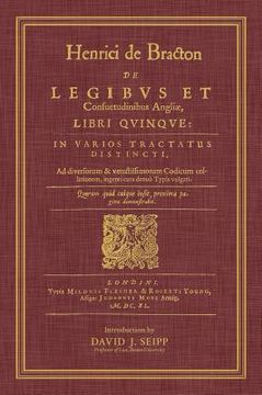portada de Legibus Et Consuetudinibus Angliae, Libri Quinque (en Latin)