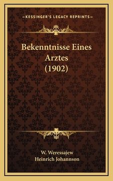 portada Bekenntnisse Eines Arztes (1902) (en Alemán)