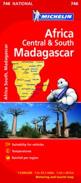 portada Africa Cental & South, Madagascar - Michelin National map 746 (Michelin National Maps) 
