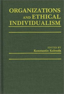 portada organizations and ethical individualism (en Inglés)