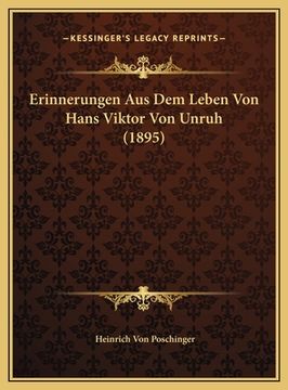 portada Erinnerungen Aus Dem Leben Von Hans Viktor Von Unruh (1895) (in German)