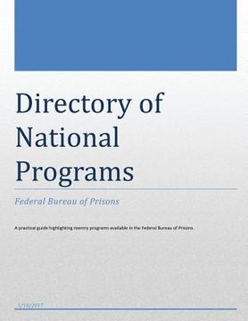 portada Directory of National Programs: Federal Bureau of Prisons (in English)