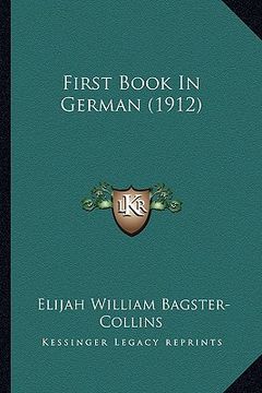 portada first book in german (1912) (in English)