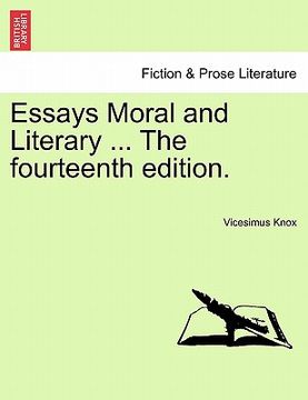 portada essays moral and literary ... the fourteenth edition. (in English)