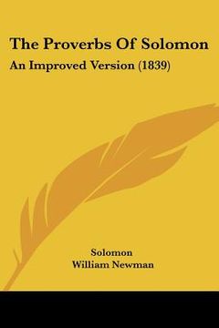 portada the proverbs of solomon: an improved version (1839) (en Inglés)
