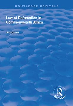 portada Law of Defamation in Commonwealth Africa (en Inglés)