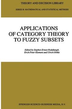 portada Applications of Category Theory to Fuzzy Subsets (en Inglés)