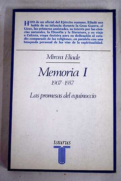 portada Memoria I, 1907-1937: las promesas del equinocio