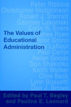 portada values of educational administration (en Inglés)