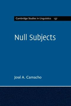 portada Null Subjects (Cambridge Studies in Linguistics) (in English)