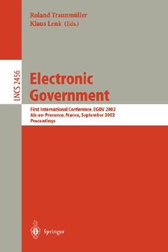 portada electronic government: second international conference, egov 2003, prague, czech republic, september 1-5, 2003, proceedings (en Inglés)