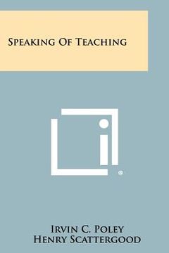 portada speaking of teaching (en Inglés)