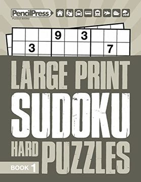 portada Large Print Hard Puzzles Book 1 (in English)