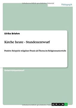portada Kirche heute - Stundenentwurf (German Edition)