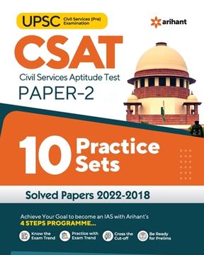 portada 10 Practice Sets Upsc Csat Civil Services Aptitude Test Paper 2 2023 (Paperback or Softback) (en Inglés)