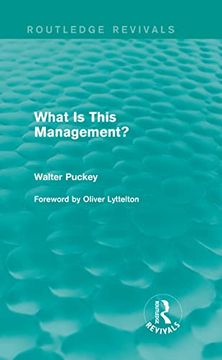 portada What is This Management? (Routledge Revivals) (in English)
