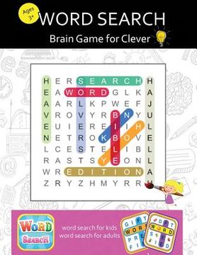 portada Word Search for Adults: Large Print Word-Finds Puzzle Book, Brain Games for Clever Kids & Adults (en Inglés)