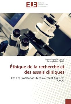portada Éthique de la recherche et des essais cliniques: Cas des Procréations Médicalement Assistées "P.M.A" (Omn.Univ.Europ.) (French Edition)