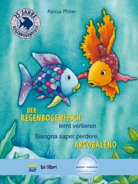 portada Der Regenbogenfisch Lernt Verlieren. Kinderbuch Deutsch-Italienisch