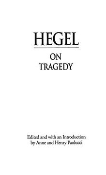 portada Hegel on Tragedy (en Inglés)