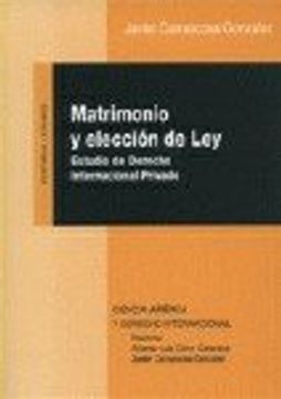 portada Matrimonio y eleccion de ley  (2000)