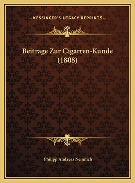 portada Beitrage Zur Cigarren-Kunde (1808) (en Alemán)