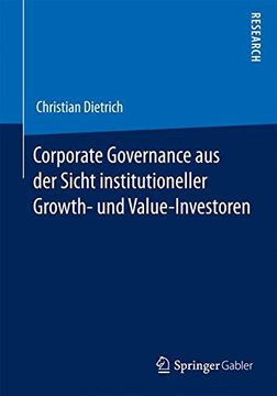 portada Corporate Governance aus der Sicht institutioneller Growth- und  Value-Investoren (German Edition)