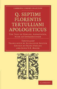 portada Q. Septimi Florentis Tertulliani Apologeticus Paperback (Cambridge Library Collection - Religion) (en Inglés)