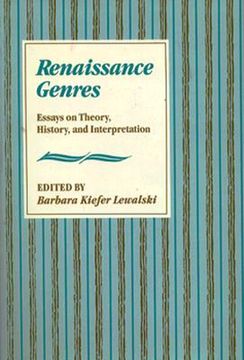 portada renaissance genres: essays on theory, history, and interpretation (in English)