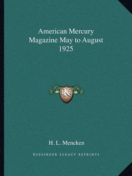 portada american mercury magazine may to august 1925 (en Inglés)