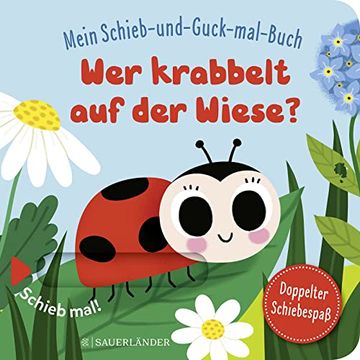 portada Mein Schieb & Guck-Mal-Buch: Wer Krabbelt auf der Wiese? Krabbeltiere Spielbuch ab 2 Jahren (in German)