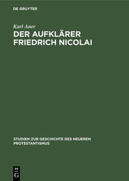 portada Der Aufklärer Friedrich Nicolai (en Alemán)