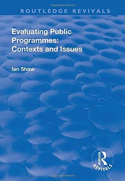 portada Evaluating Public Programmes: Contexts and Issues (in English)