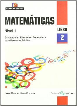 portada Matemáticas. Nivel i: Graduado en Educación Secundaria Para Personas Adultas. Libro 2 (Papel de Prueba) - 9788478845118 (in Spanish)