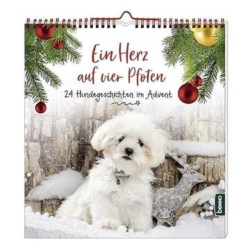 portada Ein Herz auf Vier Pfoten: 24 Hundegeschichten im Advent (en Alemán)