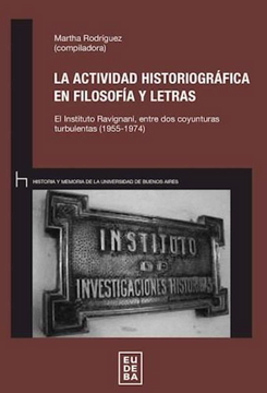 portada La Actividad Historiografica en Filosofia y Letras