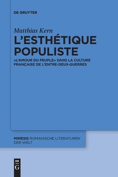 portada L'esthétique populiste (in French)