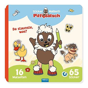 portada Trötsch Unser Sandmännchen Malbuch Stickermalbuch Pittiplatsch (en Alemán)