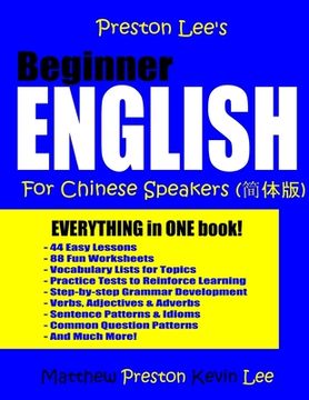 portada Preston Lee's Beginner English For Chinese Speakers (en Inglés)