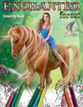 portada Enchanted Forest. Coloring book: Coloring Book for Adults (en Inglés)