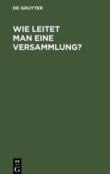 portada Wie Leitet man Eine Versammlung? (in German)