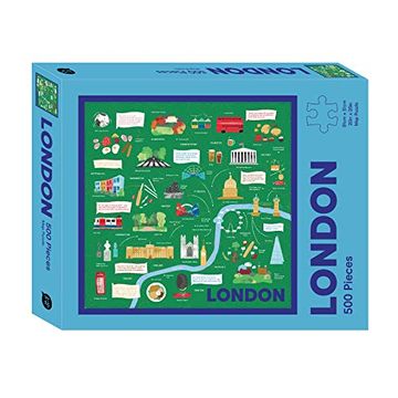 portada Puzzle: London Map: 500-Piece Jigsaw Puzzle (Map Puzzle) (en Inglés)