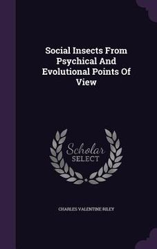 portada Social Insects From Psychical And Evolutional Points Of View (in English)